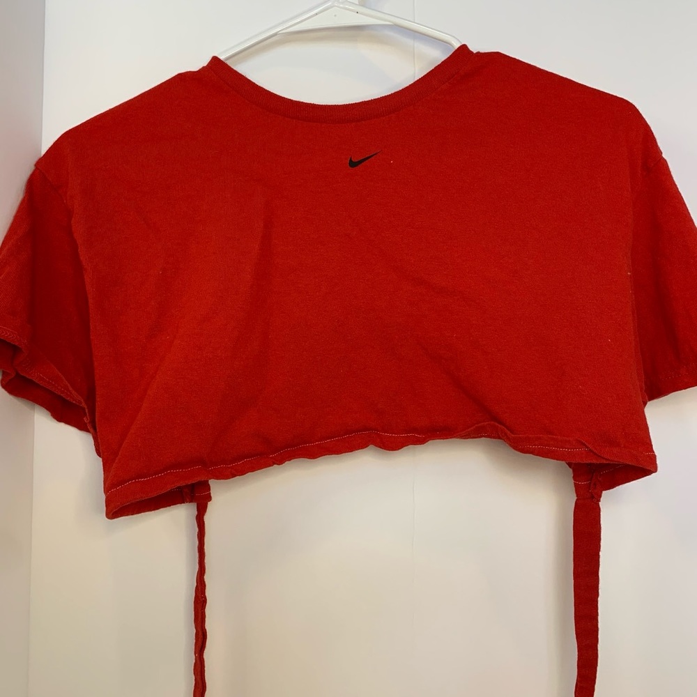 Open back tie cropped Nike Tee